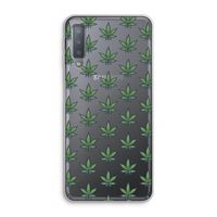 Weed: Samsung Galaxy A7 (2018) Transparant Hoesje