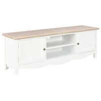 Tv-meubel 120x30x40 cm hout wit - thumbnail