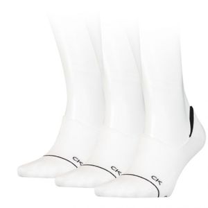 Calvin Klein Dames Footies High Cut 3-pack Wit-One Size (37-41)
