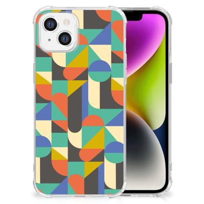 iPhone 14 Doorzichtige Silicone Hoesje Funky Retro iPhone 14 Doorzichtige Silicone Hoesje Funky Retro