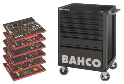 Bahco Gereedschapswagen 26" E72 met 7 lades | zwart | voor algemeen gebruik | inclusief 6 gevulde lades - 346-delig - LARGE