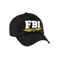 FBI agent tekst pet / baseball cap zwart voor kinderen - thumbnail