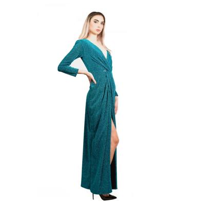 Virginia Cosenza Franca Gala Dress Glitter Turquoise -XL | 24% korting