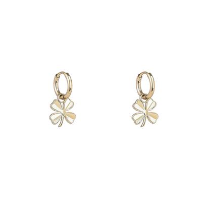Day&Eve Creolen Simple Clover Hoop | Goud