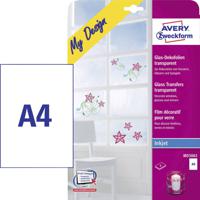 Avery-Zweckform My Design Glas MD3002 Decoratief glasfolie DIN A4 Inkjet Transparant 4 stuk(s) - thumbnail