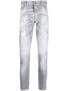 DSQUARED2 jean skinny à effet usé - Gris