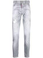 DSQUARED2 jean skinny à effet usé - Gris