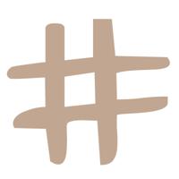 Vaessen Creative • houten leesteken 2,5cmx3mm "#"