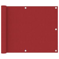 VidaXL Balkonscherm 75x300 cm oxford stof rood