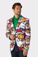 Kerst Blazer Cool Claus Cartoon Heren