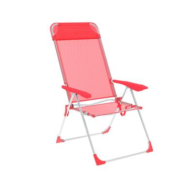 Marbueno Opvouwbare Stoel 5 Posities Aluminium met Kussen Koraal Strand en Zwembad 69X58X110 cm 10360