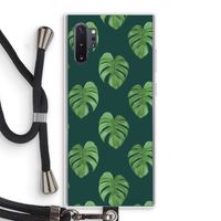 Monstera leaves: Samsung Galaxy Note 10 Plus Transparant Hoesje met koord