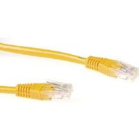 ACT Gele 0,5 meter U/UTP CAT6A patchkabels met RJ45 connectoren