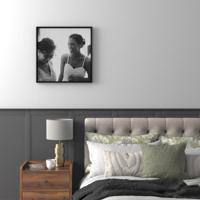 Foto op canvas met baklijst zwart 50x50