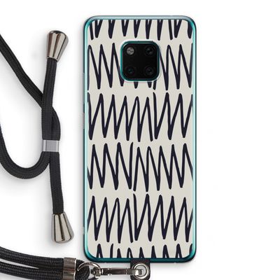 Marrakech Zigzag: Huawei Mate 20 Pro Transparant Hoesje met koord