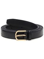 TOTEME ceinture en cuir à effet peau de crocodile - Noir