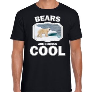T-shirt bears are serious cool zwart heren - ijsberen/ ijsbeer shirt 2XL  -