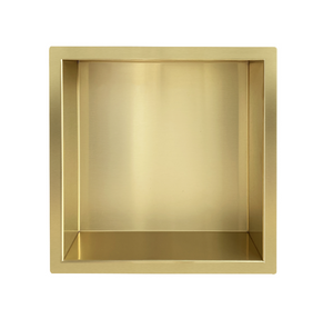 Mueller Gold inbouwnis 30x30x10cm geborsteld messing