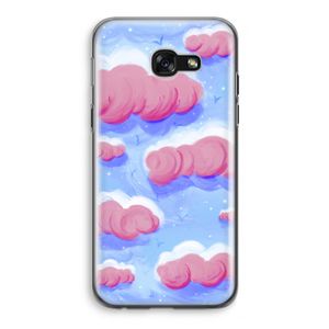 Roze wolken met vogels: Samsung Galaxy A5 (2017) Transparant Hoesje