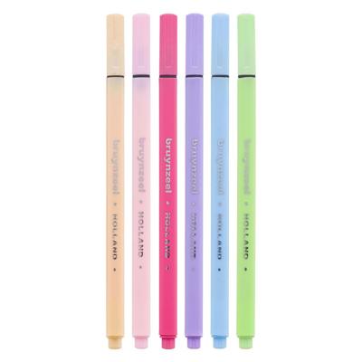 Bruynzeel fineliner set pastel 6 kleuren
