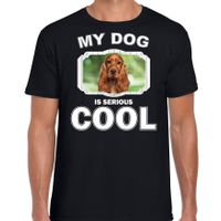 Honden liefhebber shirt Spaniel my dog is serious cool zwart voor heren