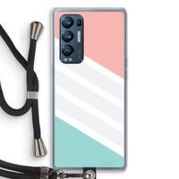 Strepen pastel: Oppo Find X3 Neo Transparant Hoesje met koord