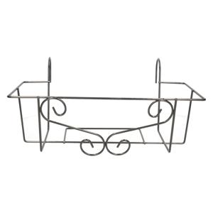 Bloempot hanger - grijs -20 x 42 cm - metaal - elegante plantenbakhouder voor balkon en tuin