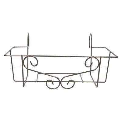 Bloempot hanger - grijs -20 x 42 cm - metaal - elegante plantenbakhouder voor balkon en tuin