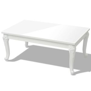 vidaXL Salontafel 100 x 60 x 42 cm hoogglans wit