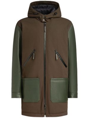 Giuseppe Zanotti manteau Waylen à capuche - Vert