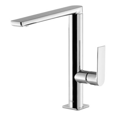 Wastafelkraan Tres Loft | Opbouw | Draaibare uitloop | Mengkraan | Hoog model | 1-hendel | Rond | Chroom