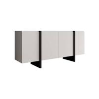 Meubella Dressoir Kelton - Wit - Zwart - 180 cm - thumbnail