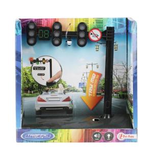 Toi-Toys Verkeerslicht boven de weg met licht en geluid