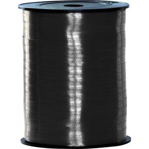 Sierlint of cadeaulint - zwart - dun - 500 meter x 0.5 cm - Feestartikelen en versiering