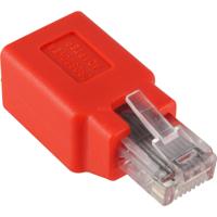 Goobay adapter rj45 cat.5 crossover (rood)