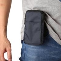 Multifunctionele casual sport mobiele telefoon dubbele rits taille pack diagonale tas voor 6 9 inch of onder smartphones (Sapphire Blue)
