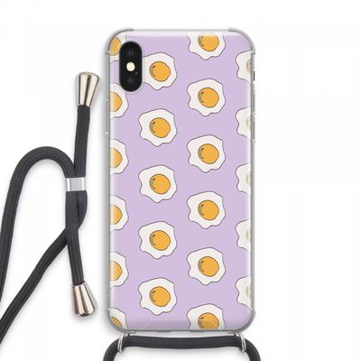 Bacon to my eggs #1: iPhone XS Max Transparant Hoesje met koord