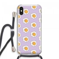 Bacon to my eggs #1: iPhone XS Max Transparant Hoesje met koord