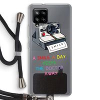 Smile: Samsung Galaxy A42 5G Transparant Hoesje met koord