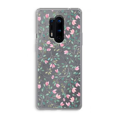 Sierlijke bloemen: OnePlus 8 Pro Transparant Hoesje