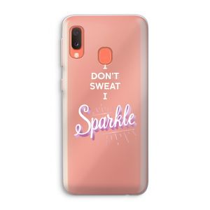 Sparkle quote: Samsung Galaxy A20e Transparant Hoesje