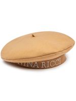 Nina Ricci béret à logo imprimé - Tons neutres