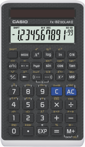 Casio FX-82Solar II calculator Pocket Wetenschappelijke rekenmachine Zwart