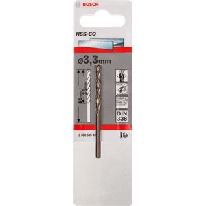 Bosch Accessories 2608585844 HSS Metaal-spiraalboor 3.3 mm Gezamenlijke lengte 65 mm Kobalt DIN 338 Cilinderschacht 1 stuk(s)