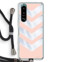 Marmeren pijlen: Sony Xperia 5 III Transparant Hoesje met koord Marmeren pijlen: Sony Xperia 5 III Transparant Hoesje met koord