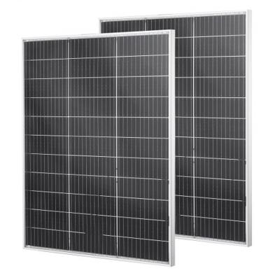 VEVOR Bifaciale zonnepanelen 100W (2 stuks), 23% hoogrendements monokristallijne N-type PV-module met MC4-uitgang en aluminium frame, IP67 waterdicht zonnepaneel voor auto, boot, camper en off-grid toepassingen.