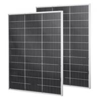 VEVOR Bifaciale zonnepanelen 100W (2 stuks), 23% hoogrendements monokristallijne N-type PV-module met MC4-uitgang en aluminium frame, IP67 waterdicht zonnepaneel voor auto, boot, camper en off-grid toepassingen.