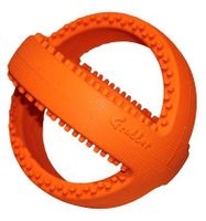 Happy pet grubber interactieve voetbal oranje (18X18X18 CM)