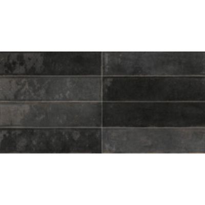 Wandtegel Mykonos Mallorca 7.5x30 cm Black (doosinhoud 0.5m2)