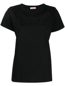 TWINSET chemise en coton à fleurs - Noir